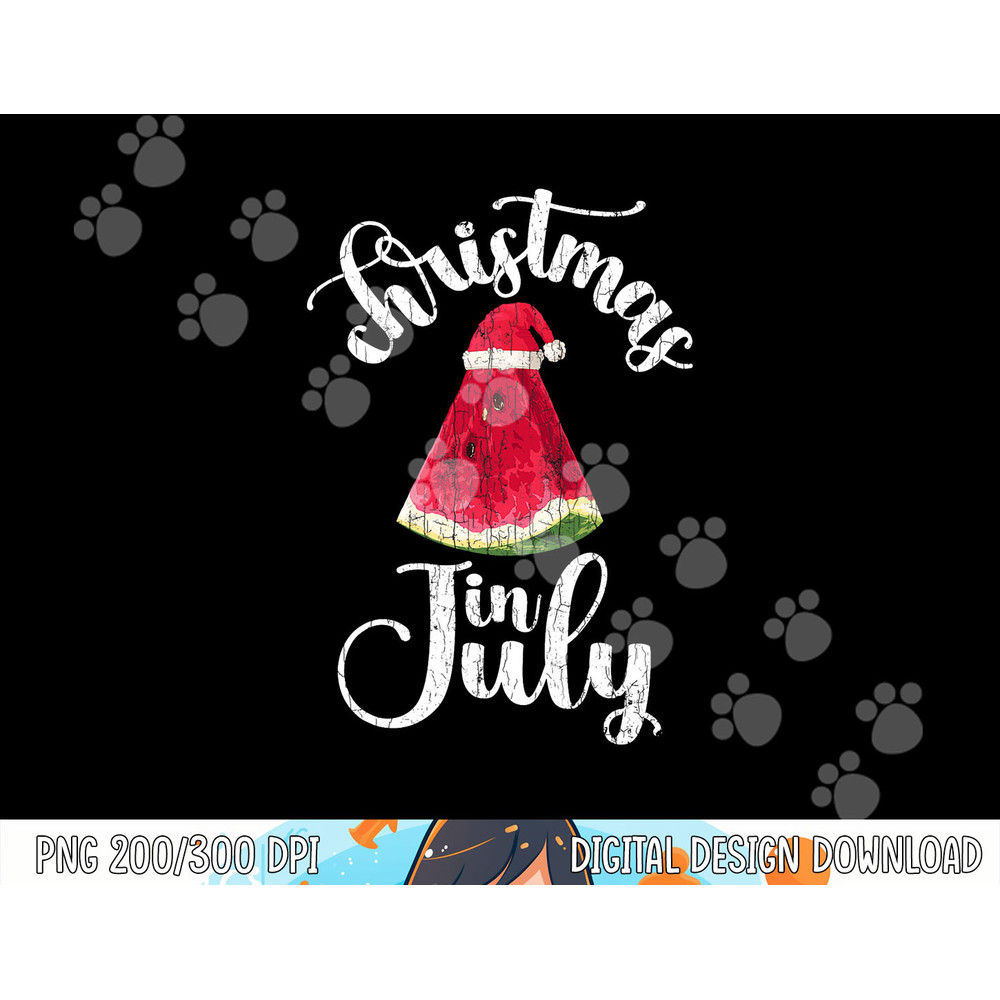 Christmas In July Watermelon Fun Santa Beach Summer Graphic png, sublimation copy.jpg
