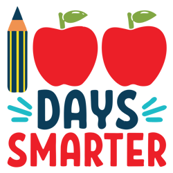 100 days of school svg, school svg, 100 days smarter svg, 100th day of school svg, happy 100th day of school rainbow svg