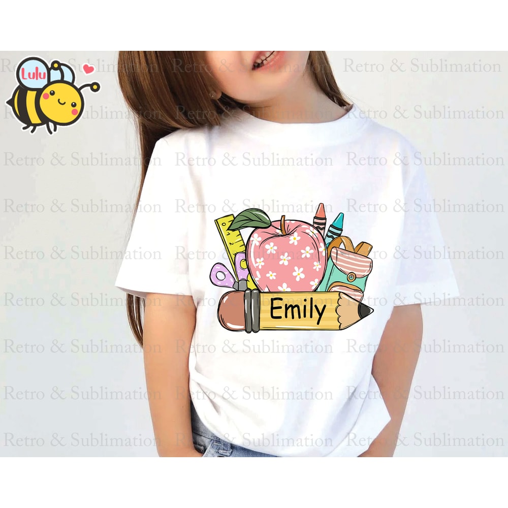 Personalization Back To School Png for Girls, First Day of School Png, Gifts for Girl, Student Teacher Gift, Kindergarten Png, Pre-K Png - 3.jpg