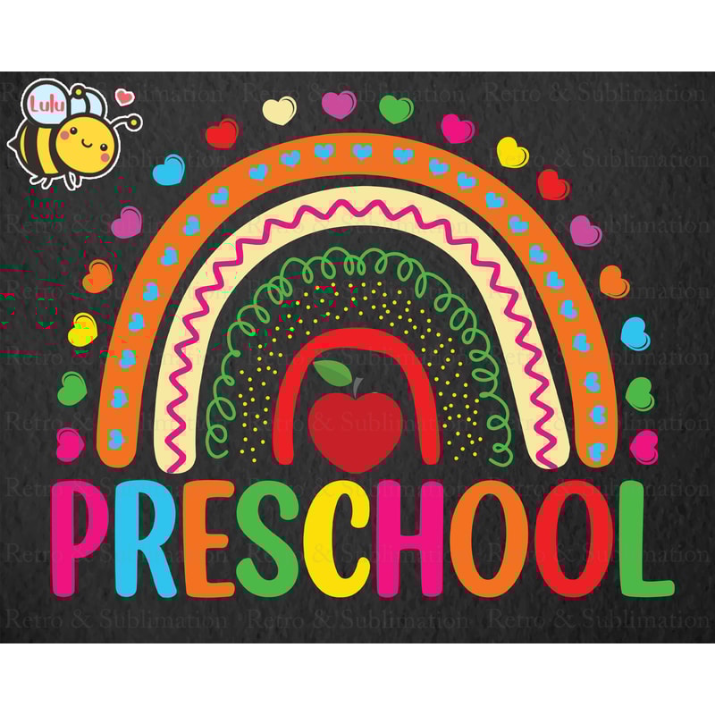 Preschool Rainbow Svg, First Day Of School Svg, Back To School Svg, Preschool Svg, Boho Rainbow Svg File for Cricut, Gifts For Student - 1.jpg