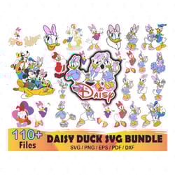 110 daisy duck svg bundle, disney svg, daisy duck vector