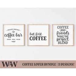 coffee lover bundle svg | coffee bundle svg | farmhouse kitchen svg | svg bundle | mom life svg | cricut files | digital