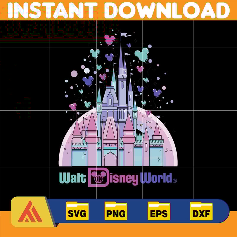 Watercolor DisNey Castle svg, Castle Magic World Vacation Svg, Castle MicKey Head Svg, Magic Kingdom Svg, DisNey World Svg (1).jpg