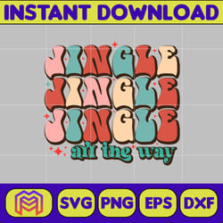 retro christmas sublimation svg, christmas svg, holly svg, santa svg, jingle svg, retro christmas svg (7)