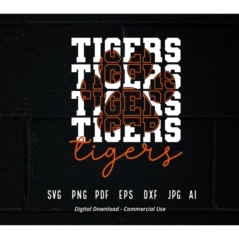 Stacked Tigers Paw SVG, Tigers Mascot svg, Tigers svg, Tigers Paw svg, Stacked Tigers svg,Tigers School Team svg,Tigers Cheer svg,Tigers png - 3.jpg