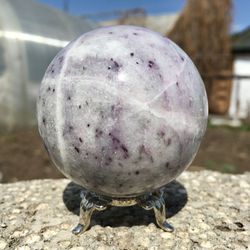 Kammererite Sphere 61 mm Rare Mineral Sphere Chlinochlore Purple Stone Ball Crystal by UralMountainsFinds