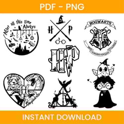 hp svg bundle | harry | png files magic wizard svg school movie bundle | mega wizard svg png bundle | wizard houses svg