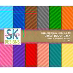 stripe digital paper pack, digital pattern, jpg, 300 dpi, 12x12 inches, digital scrapbooking, 12 digital papers, sweet k