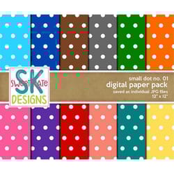polka dot, digital paper pack, digital pattern, jpg, 300 dpi, 12x12 inches, digital scrapbooking, 12 digital papers, swe