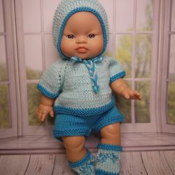 Pattern PDF: outfit for baby doll Gordi Paola Reina, Miniland, Minikane 34cm