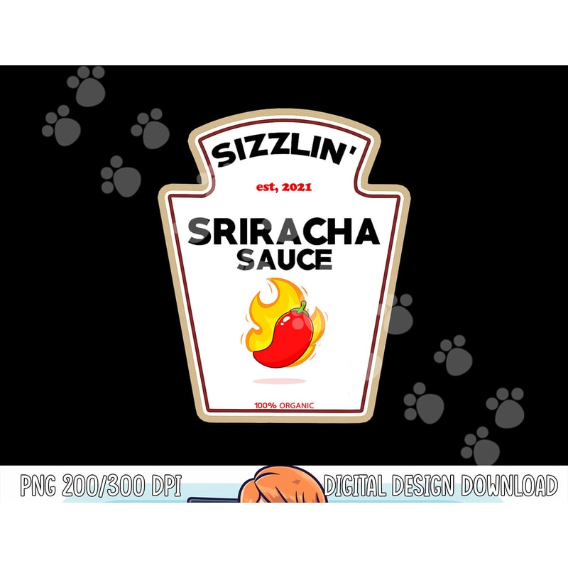 Funny Sriracha Sauce DIY Halloween Costume Group Condiments png, sublimation copy.jpg