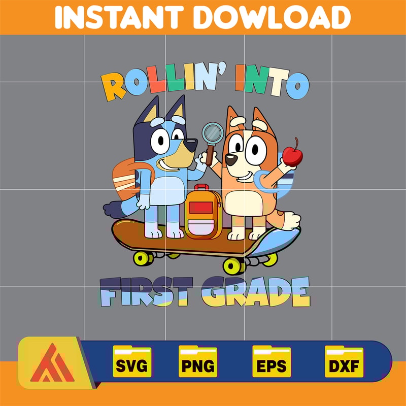 Bluey Back To School Png, Bluey First Day Of School Png, Bluey School Grade Png, Bluey Dog School Png, Bluey And Bingo School (2).jpg
