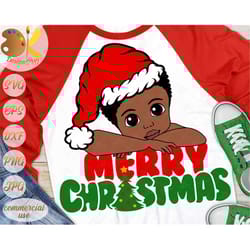 christmas black boy svg, cute afro boy svg, merry christmas svg, african american boy svg, peek a boo svg, eps, dxf, png