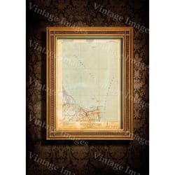 cape henlopen chart map delaware bay chart 1918 delaware bay map antique map style map nautical map wall map print