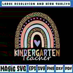 kindergarten teacher png, kindergarten teacher, back to school rainbow leopard file sublimation instant download