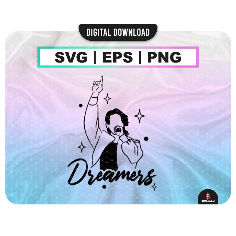 BTS Jungkook Dreamers Svg Kpop Star PNG BTS army printable decal Vector files for Cricut - 1.jpg