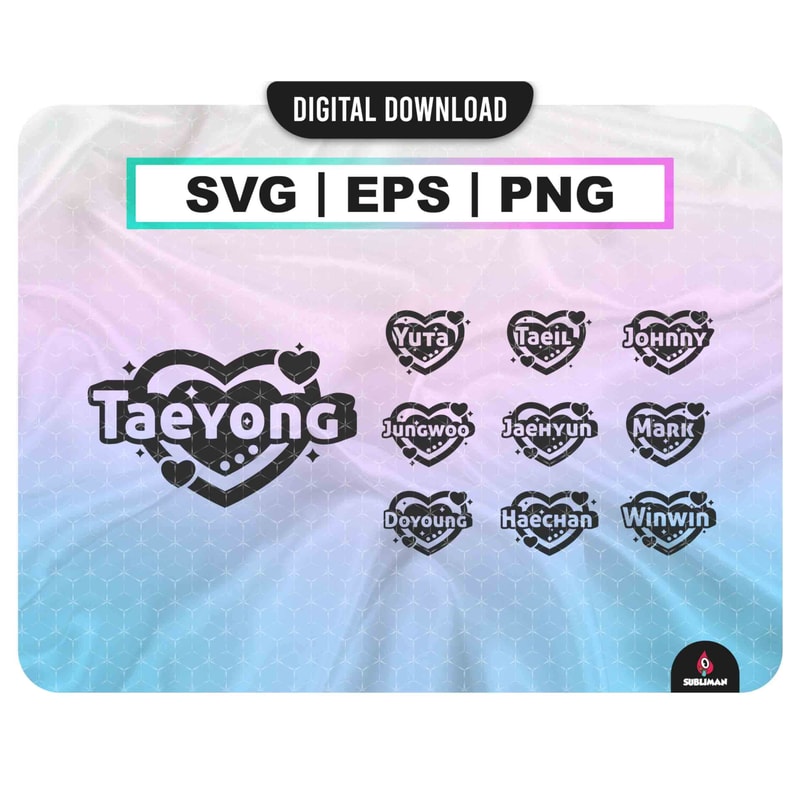 NCT 127 Svg, Eps nct 127 member Kpop Star PNG nct 127 Decal Printable Vector files for Cricut - 1.jpg