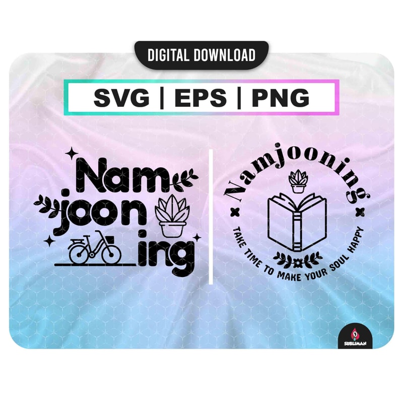 Namjooning Svg Kpop Star PNG BTS RM Stickers Vector files for Cricut - 1.jpg