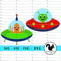 ufo bundle svg, area 51, flying saucer, alien, nasa, spaceship, outer space party, clipart print & cut file, digital dow