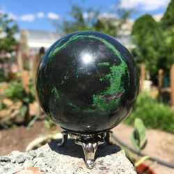 Uvarovite Sphere 58 mm Uvarovite Garnet Mineral Sphere Rare Crystal by UralMountansFinds