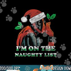 Marvel Deadpool Santa Secret Naughty List Christmas png, sublimation copy