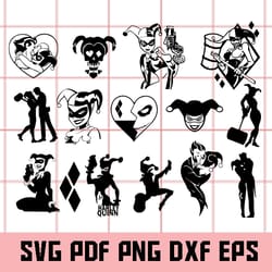 harley quinn svg, harley quinn clipart, harley quinn digital clipart, harley quinn png, harley quinn dxf, harley quinn