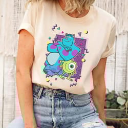 disney pixar monsters inc. mike and sully 90s style t-shirt dis