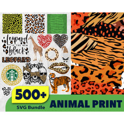 animal print svg bundle 500 files .