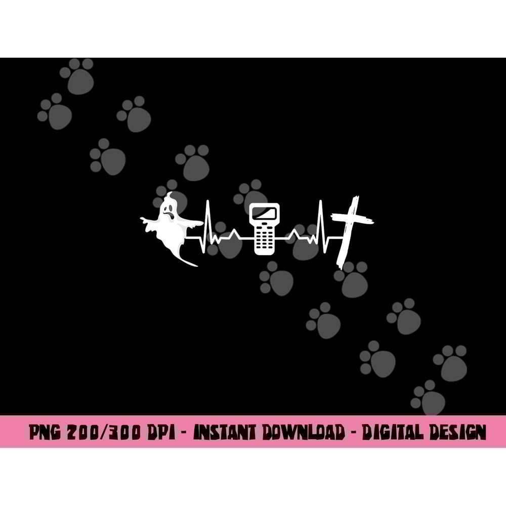 Ghost Hunter Heartbeat Paranormal Investigator Halloween png,sublimation copy.jpg