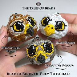 Beaded Eagle Tutorial - Seed Bead Birds of Prey Patterns - Peyote Birds Ornaments