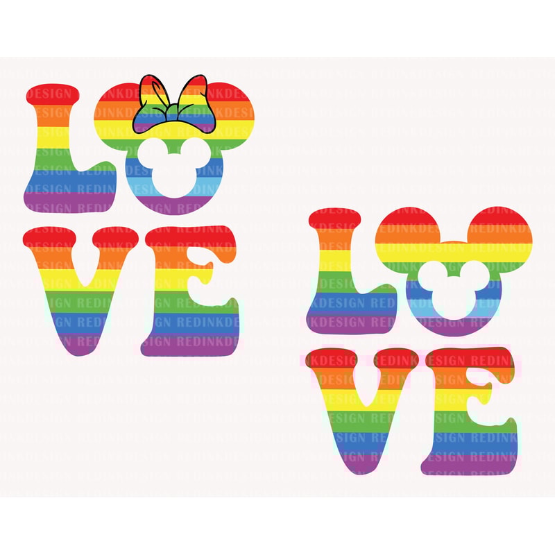 Bundle Love Rainbow Svg, LGBT Pride Svg, Rainbow Mouse Head Svg, Rainbow Flag Svg, Equality Svg, Support LGBT Rights, LGBT Community Svg - 1.jpg