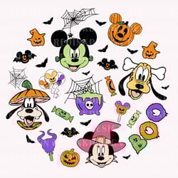 halloween doodle svg, halloween svg, mouse and friend svg, g