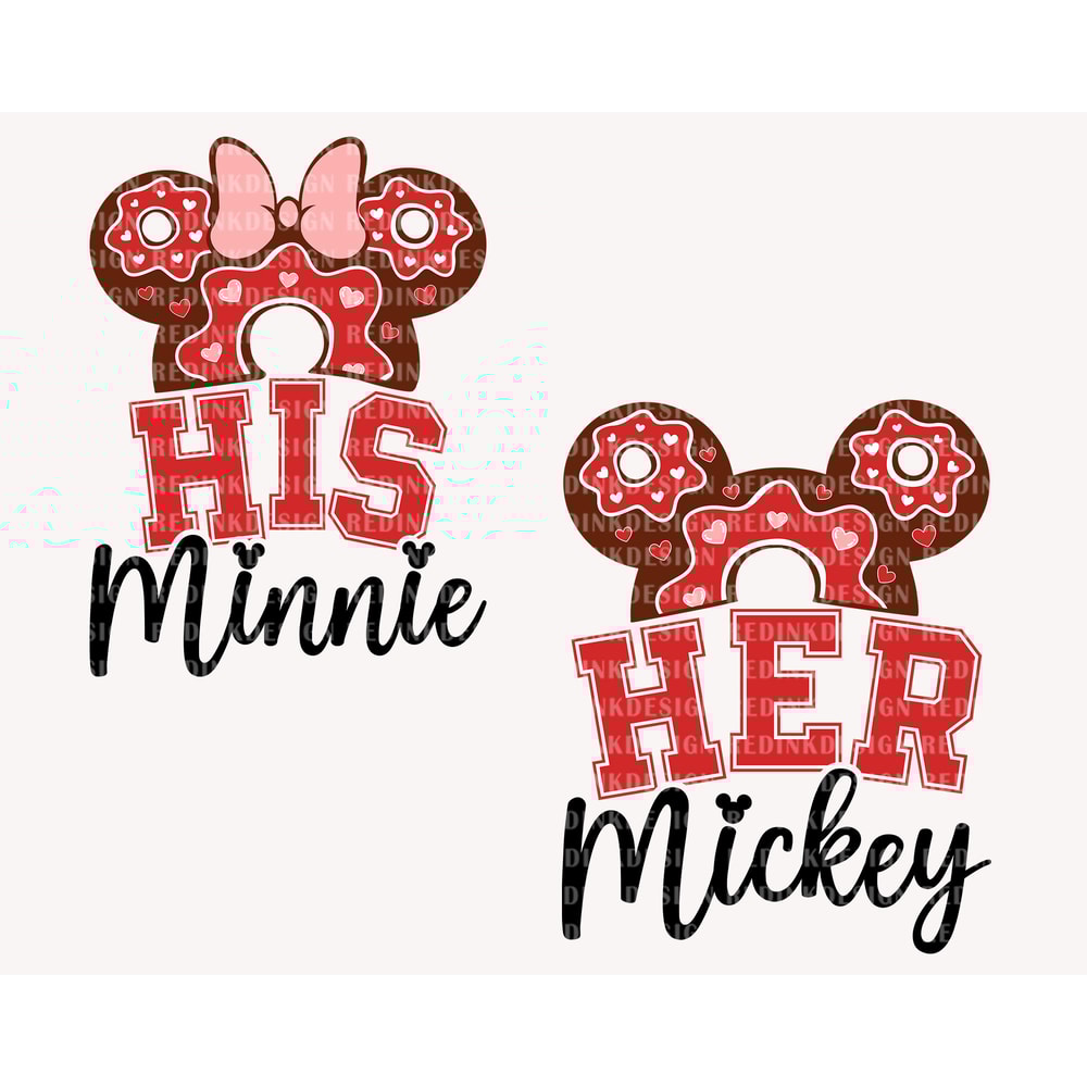 Mouse Love Bundle Svg, Mouse Donut Svg, Funny Valentine's Day, Valentine's Day, Mouse Valentine Svg, Valentines Couple shirt SVG File - 1.jpg