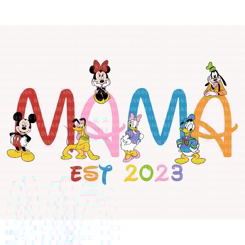 Retro Mama Est 2023 Svg, Mother's Day Svg, Mouse And Friends Svg, Mom Trip, Vacay Mode Svg, Svg, Mama Life Svg, Gift For Mom, Mom Shirt Svg - 1.jpg