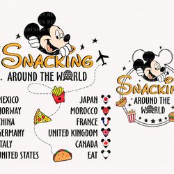 Snacking Around The World Png, Mouse Trip Png, Family Vacati