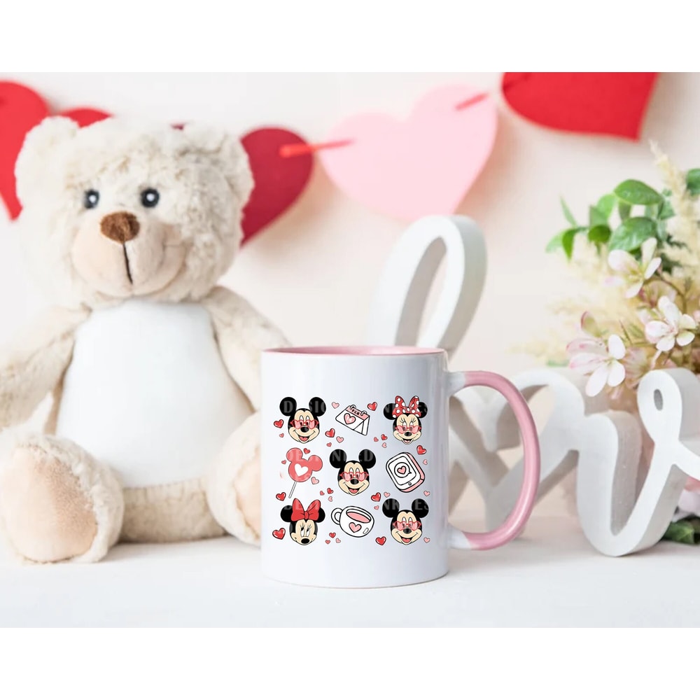 Valentine Mouse Doodle Svg, Mouse Coffee Love Svg, Mouse Valentines Svg, Family Trip, Mouse And Love Svg, Retro Valentines Svg, SVG File - 4.jpg