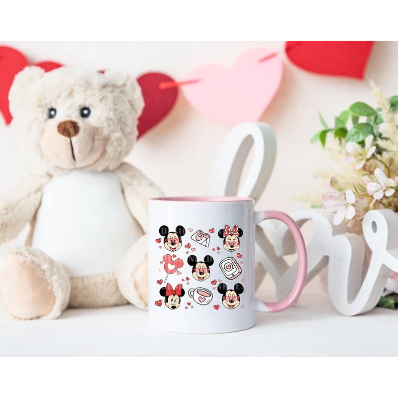 Valentine Mouse Doodle Svg, Mouse Coffee Love Svg, Mouse Valentines Svg, Family Trip, Mouse And Love Svg, Retro Valentines Svg, SVG File - 4.jpg