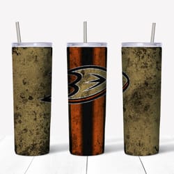 anaheim ducks tumbler wrap, 20oz skinny tumbler straight, nhl tumbler wrap png, anaheim ducks straight png