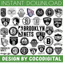 34 files nba brooklyn nets, brooklyn svg, net svg, basketball academy, broklyn svg,basketball svg,nba svg, nba svg