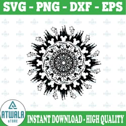mickey mouse svg, disney mandala svg, mickey mandala svg, minnie mandala svg, modern mandala svg, disney svg, cricut
