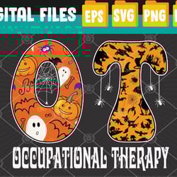 ot occupational therapy therapist halloween ota spooky svg, eps, png, dxf, digital download