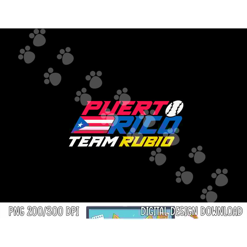 Puerto Rico Team Rubio Baseball Flag png, sublimation.jpg