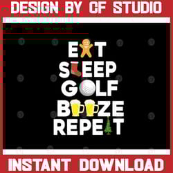 eat sleep golf repeat svg cut file instant download | printable vector clip art | golf svg print | vector svg