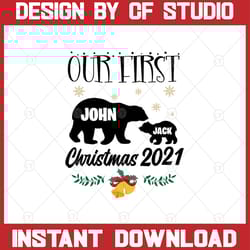 our first christmas 2021 svg, dxf,eps,png, digital download