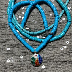 double side sunflowers pendant/colorful patterns,