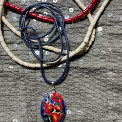 necklace, georgian silver cloisonne enamel handcrafted accessories