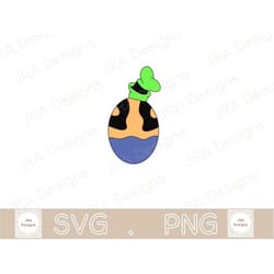 goofy easter egg - mickey mouse easter svg & png - cricut cut file