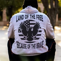 land of the free because of the brave svg