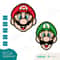 Super Mario and Luigi Faces Heads Names Layered and One Color SVG Clipart Digital Download Sublimation Cricut Cut File Png Dxf Eps Jpg - 2.jpg