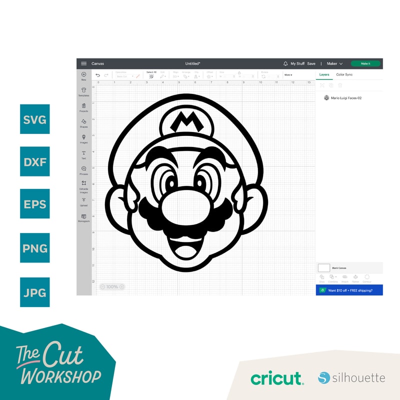 Super Mario and Luigi Faces Heads Names Layered and One Color SVG Clipart Digital Download Sublimation Cricut Cut File Png Dxf Eps Jpg - 7.jpg